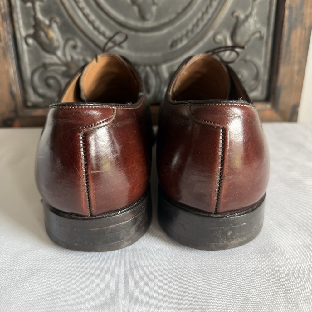 JOHNSTON & MURPHY Optima Cap Toe Oxford Shoes Made in USA Mens 10.5 D/B 43664 - Picture 11 of 11
